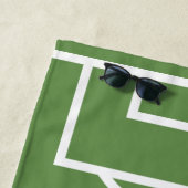 Gepersonaliseerd Voetbal- en veldfotosjabloon Strandlaken (In situ)