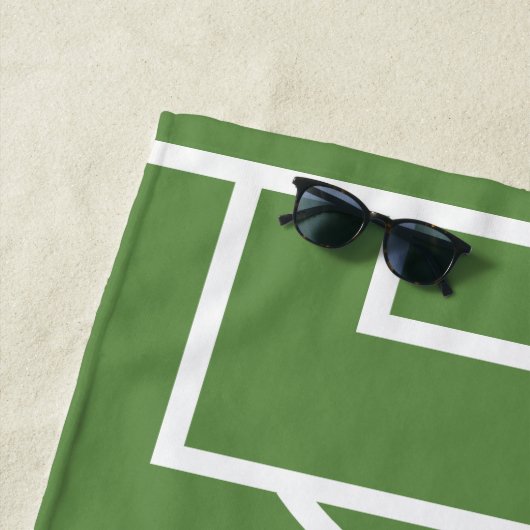 Gepersonaliseerd Voetbal- en veldfotosjabloon Strandlaken (In situ)