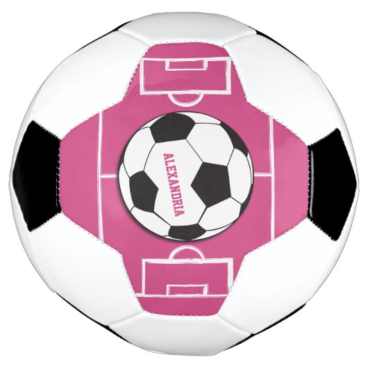 Gepersonaliseerd Voetbal en veldroze (Gedraaid)
