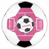 Gepersonaliseerd Voetbal en veldroze (Voorkant)