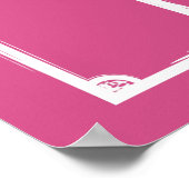 Gepersonaliseerd Voetbal en veldroze Poster (Hoek)