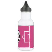 Gepersonaliseerd Voetbal en veldroze Waterfles (Rechts)