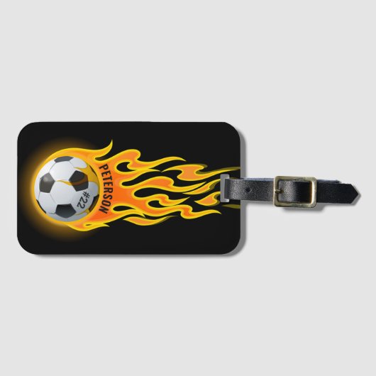 Gepersonaliseerd Voetbal in de Speler van het Team Bagagelabel (Voorkant (horizontaal))