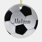 Gepersonaliseerd Voetbal Keramisch Ornament (Voorkant)