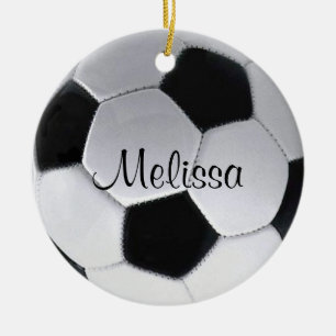 Gepersonaliseerd Voetbal Keramisch Ornament