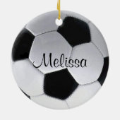 Gepersonaliseerd Voetbal Keramisch Ornament (Achterkant)