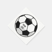 Gepersonaliseerd Voetbal met aangepaste tekst Servet (Hoek)