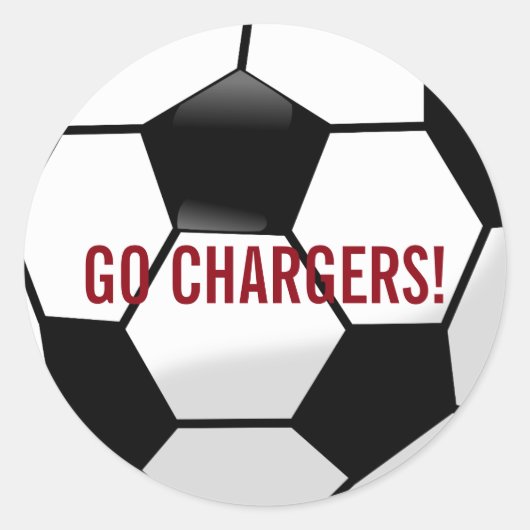 Gepersonaliseerd Voetbal met de Naam en het Aantal Ronde Sticker (Voorkant)