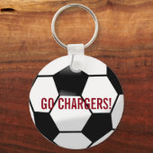 Gepersonaliseerd Voetbal met de Naam en het Aantal Sleutelhanger (Achterkant)