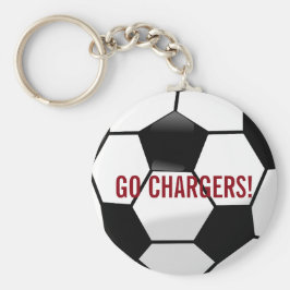 Gepersonaliseerd Voetbal met de Naam en het Aantal Sleutelhanger