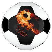 Gepersonaliseerd Voetbal met Flames (Gedraaid)