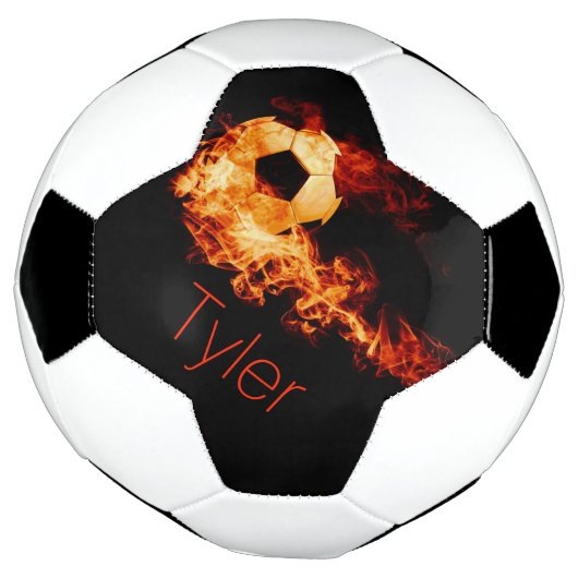 Gepersonaliseerd Voetbal met Flames (Gedraaid)