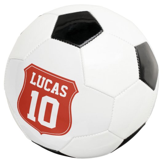 Gepersonaliseerd voetbal met jersey nummer of leef (Drie kwart)