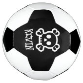 Gepersonaliseerd voetbal met schedel en botten log (Gedraaid)