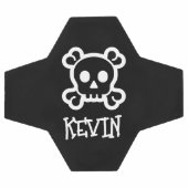 Gepersonaliseerd voetbal met schedel en botten log (Enkel)