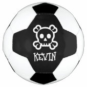 Gepersonaliseerd voetbal met schedel en botten log (Voorkant)
