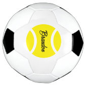 Gepersonaliseerd voetbal met tennisbal logo (Gedraaid)