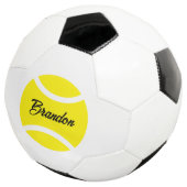 Gepersonaliseerd voetbal met tennisbal logo (Drie kwart)