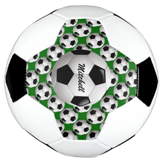 Gepersonaliseerd Voetbal op Football Patroon (Gedraaid)