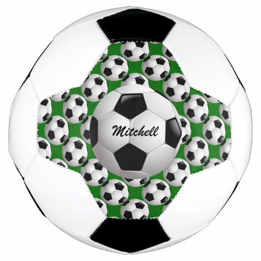 Gepersonaliseerd Voetbal op Football Patroon (Voorkant)
