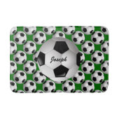 Gepersonaliseerd Voetbal op Football Patroon Badmat (Voorkant)