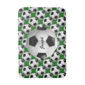 Gepersonaliseerd Voetbal op Football Patroon Badmat (Voorkant Verticaal)
