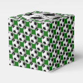 Gepersonaliseerd Voetbal op Football Patroon Bedankdoosjes (Voorkant Zijde)