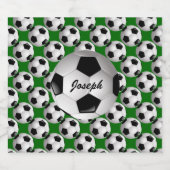 Gepersonaliseerd Voetbal op Football Patroon Bier Etiket (Enkel label)