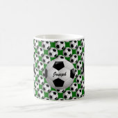 Gepersonaliseerd Voetbal op Football Patroon Koffiemok (Center)