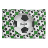 Gepersonaliseerd Voetbal op Football Patroon Kussensloop (Achterkant)