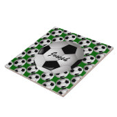 Gepersonaliseerd Voetbal op Football Patroon Tegeltje (Zijkant)