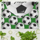 Gepersonaliseerd Voetbal op Football Patroon Theedoek (Gevouwen)