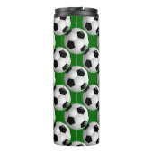 Gepersonaliseerd Voetbal op Football Patroon Thermosbeker (Achterkant)