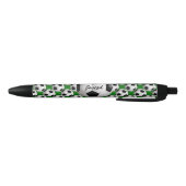 Gepersonaliseerd Voetbal op Football Patroon Zwarte Inkt Pen (Bodem)