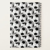 Gepersonaliseerd Voetbal Patroon zwart rood wit Planner (Achterkant)