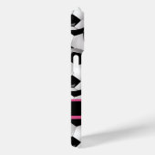 Gepersonaliseerd Voetbal Patroon zwart roze wit Case-Mate iPhone Case (Achterkant / Rechts)