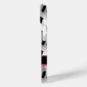 Gepersonaliseerd Voetbal Patroon zwart roze wit Case-Mate iPhone Case (Achterkant / Links)