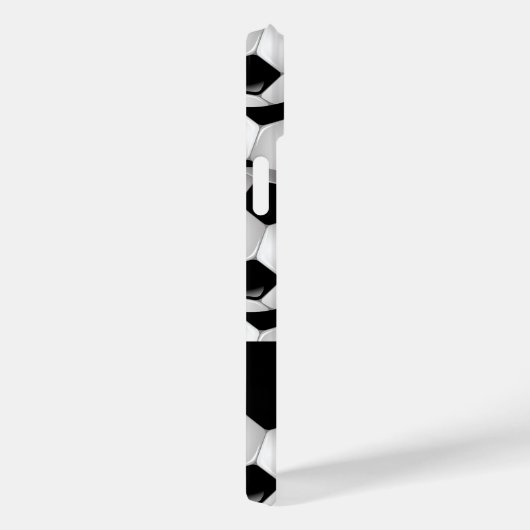 Gepersonaliseerd Voetbal Patroon zwart wit Case-Mate iPhone Case (Achterkant / Rechts)