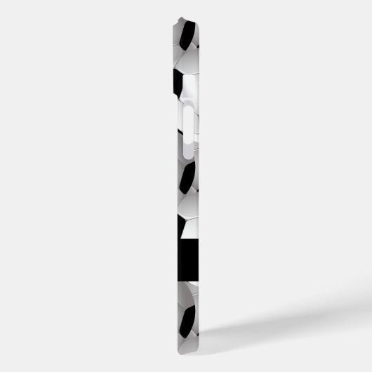 Gepersonaliseerd Voetbal Patroon zwart wit Case-Mate iPhone Case (Achterkant / Links)