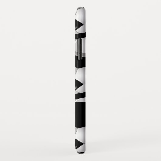 Gepersonaliseerd Voetbal Patroon zwart wit Case-Mate iPhone Case (Achterkant/rechts)