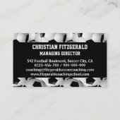 Gepersonaliseerd Voetbal Patroon zwart wit Visitekaartje (Achterkant)