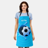 Gepersonaliseerd Voetbal Schort (Gedragen)