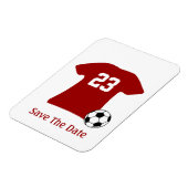 Gepersonaliseerd Voetbal Shirt met Ball Flexi Magn Magneet (Linkerzijde)