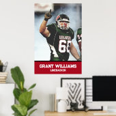 Gepersonaliseerd voetbal voor middelbare scholen o poster (Thuiskantoor)