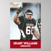Gepersonaliseerd voetbal voor middelbare scholen o poster (Voorkant)