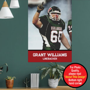Gepersonaliseerd voetbal voor middelbare scholen o poster