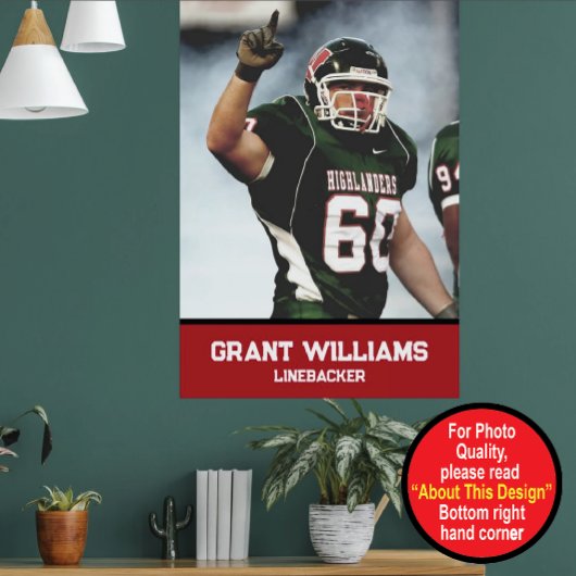 Gepersonaliseerd voetbal voor middelbare scholen o poster