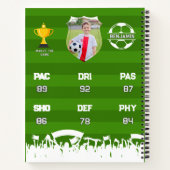 Gepersonaliseerd voetbalcadeau voor kinderen, aang notitieboek (Achterkant)