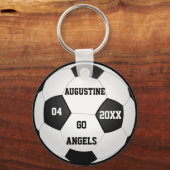 Gepersonaliseerd voetbalcadeaus voor jongens en me sleutelhanger (Achterkant)