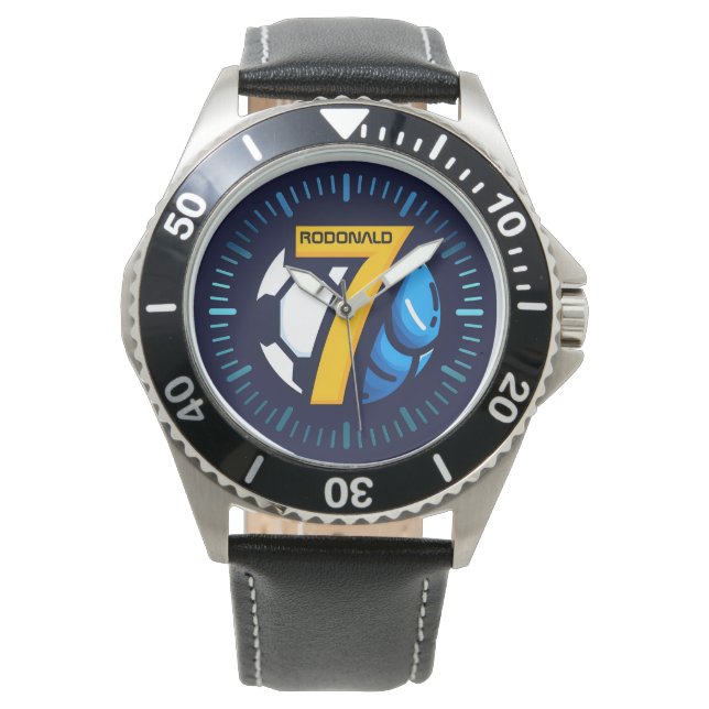 Gepersonaliseerd Voetbalhorloge, Voetbal 7 Horloge (Voorkant)